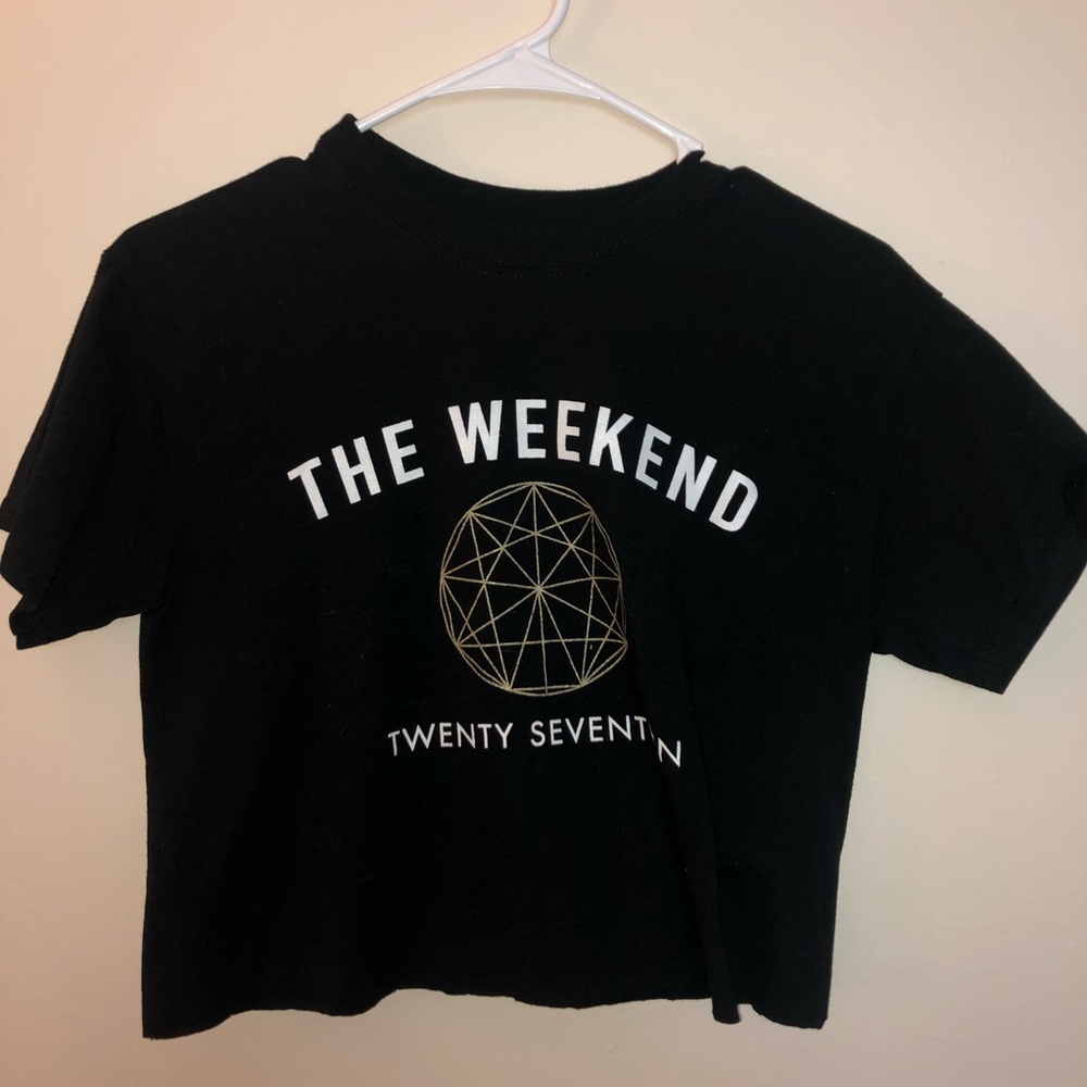 THE WEEKEND Band Crop Tee Shirt